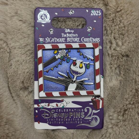 Disney Parks 2025 The Nightmare Before Christmas Pin Jack Skellington Lights - Picture 1 of 1